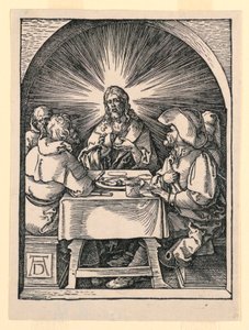 Kristus Emmauksessa, Pikku Passion -sarjasta tekijältä Albrecht Dürer