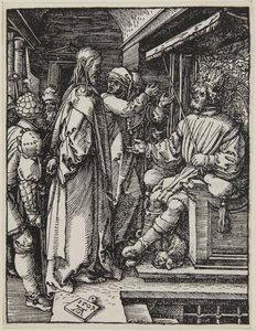 Kristus Herodeksen edessä tekijältä Albrecht Dürer