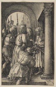 Kristus Pilatuksen edessä, sarjasta "Passio" tekijältä Albrecht Dürer