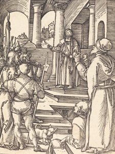 Kristus Pilatuksen edessä, luultavasti n. 15091510. tekijältä Albrecht Dürer