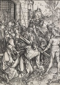 Kristus kantaa ristiä, 1498-1499 tekijältä Albrecht Dürer