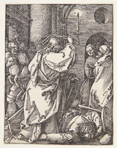 Kristus karkotti rahanlainaajat temppelistä tekijältä Albrecht Dürer