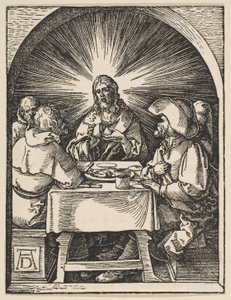 Kristus Emmauksessa, sarjasta "Pieni passio" tekijältä Albrecht Dürer