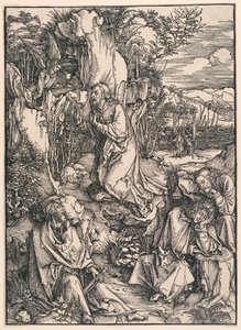 Kristus Öljymäellä (Agonia puutarhassa), Suurista kärsimyksistä. tekijältä Albrecht Dürer