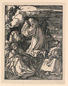 Kristus Öljymäellä (The Agony in the Garden), Pikku Passion -sarjasta tekijältä Albrecht Dürer