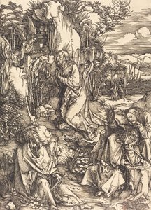 Kristus Öljymäellä, n. 14971499. tekijältä Albrecht Dürer