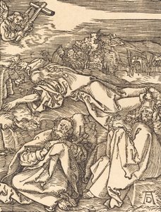 Kristus Öljymäellä, luultavasti n. 15091510. tekijältä Albrecht Dürer