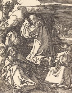 Kristus Öljymäellä, luultavasti n. 15091510. tekijältä Albrecht Dürer