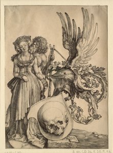 Vaakuna ja pääkallo tekijältä Albrecht Dürer