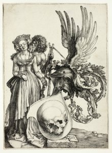 Vaakuna, jossa on pääkallo tekijältä Albrecht Dürer
