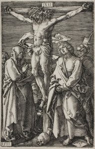 Ristiinnaulitseminen, teoksesta The Engraved Passion tekijältä Albrecht Dürer