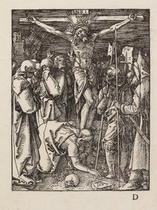 Ristiinnaulitseminen, sarjasta Pieni intohimo, n. 1509-1511. tekijältä Albrecht Dürer