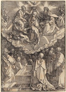 Jeesuksen tuominen temppeliin, lehti 13 sarjasta "Marian elämä" tekijältä Albrecht Dürer