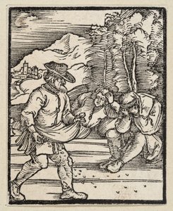 Vertaus vihollisesta, joka kylvää rikkaviljaa (teoksesta Postilla, 43 puupiirrosta) tekijältä Albrecht Dürer