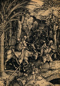 De Flight Egyptiin, Lento Egyptiin, 1503-1504. tekijältä Albrecht Dürer