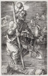 Pyhä Kristoforus, katse oikealle tekijältä Albrecht Dürer