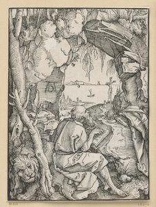 Pyhä Hieronymus kallioluolassa tekijältä Albrecht Dürer