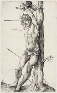 Pyhä Sebastian Baumessa tekijältä Albrecht Dürer