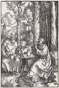 Pyhät erakot Antonius ja Paulus tekijältä Albrecht Dürer