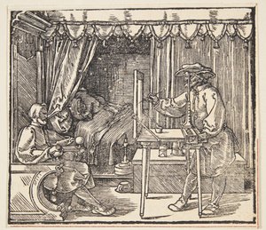 Piirtäjä piirtää muotokuvan tekijältä Albrecht Dürer