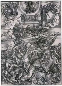 Enkelitaistelu, VII. hahmo, sarjan ”Apokalypsi” 9. arkki tekijältä Albrecht Dürer