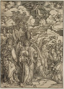 Neljä enkeliä pysyttelemässä tuulessa tekijältä Albrecht Dürer
