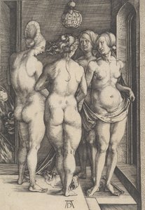 Neljä alastomaa naista, 1497, 1497. tekijältä Albrecht Dürer
