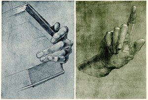 Käsi kirjan kanssa tekijältä Albrecht Dürer