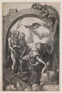 Harrowing of Hell, sarjasta "The Engraved Passion" tekijältä Albrecht Dürer