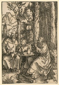 Pyhät erakot Antonius ja Paulus tekijältä Albrecht Dürer