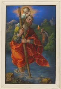 Pyhä Kristoffer, katse oikealle tekijältä Albrecht Dürer