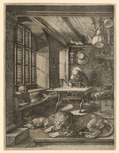 Pyhä Hieronymus työhuoneessaan tekijältä Albrecht Dürer