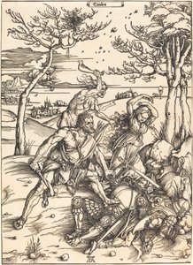 Hercules valloittaa Cacuksen ("Hercules") tekijältä Albrecht Dürer