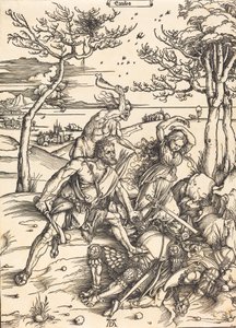 Hercules valloittaa Cacus Hercules, n. 1496 tekijältä Albrecht Dürer