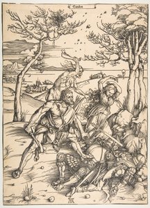 Hercules valloittaa molionidikaksoset.n.d. tekijältä Albrecht Dürer