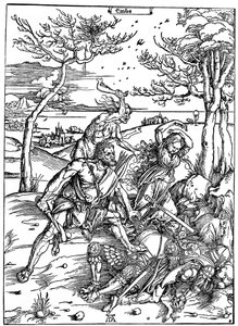 Hercules Killing the Molionides, c1496-1498, 1936 tekijältä Albrecht Dürer