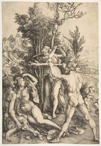 Hercules risteyksessä, n. 1498. tekijältä Albrecht Dürer