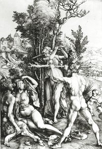 Herkules risteyksessä, 1498 tekijältä Albrecht Dürer