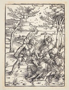 Hercules valloittaa molionidikaksoset tekijältä Albrecht Dürer