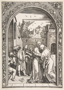 Joachim ja Anna Kultaisella portilla, Neitsyen elämä, 1504. tekijältä Albrecht Dürer