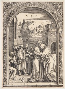 Joachim ja St. Ann tapaavat Golden Gatessa tekijältä Albrecht Dürer