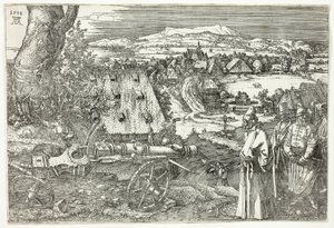 Maisema tykin kanssa (The Great Cannon) tekijältä Albrecht Dürer