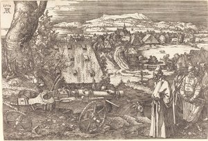 Maisema tykin kanssa, 1518 tekijältä Albrecht Dürer
