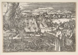 Maisema tykin kanssa, 1518. tekijältä Albrecht Dürer