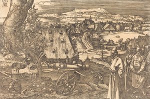 Maisema tykin kanssa, 1518. tekijältä Albrecht Dürer