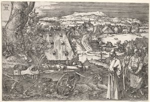 Maisema tykin kanssa, 1518. tekijältä Albrecht Dürer
