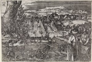 Maisema ja tykki (Suuri tykki; Tykki) tekijältä Albrecht Dürer