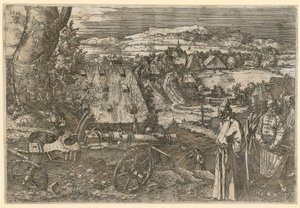 Maisema, jossa on tykki tekijältä Albrecht Dürer