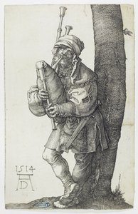 Säkkipillinsoittaja (Bartsch 91) tekijältä Albrecht Dürer
