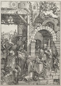 Neitsyen elämä: Maagien palvonta, 1504-1505. tekijältä Albrecht Dürer